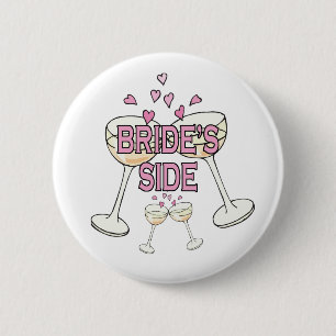 Badge Rond 5 Cm Bouton : Le côté de la jeune mariée