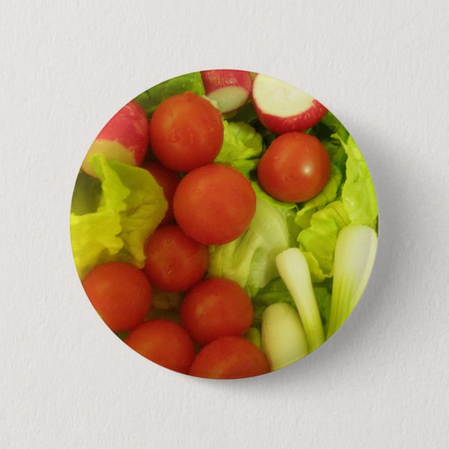 Badge Rond 5 Cm Bouton Légumes de salade (Devant)