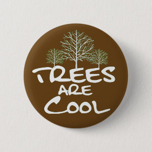 Badge Rond 5 Cm Bouton - les arbres sont frais