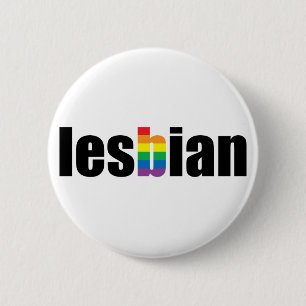 Badge Rond 5 Cm Bouton lesbien de fierté