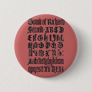 Badge Rond 5 Cm Bouton Lettres gothiques