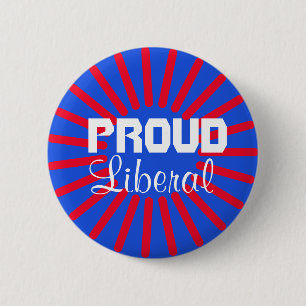 Badge Rond 5 Cm Bouton libéral fier