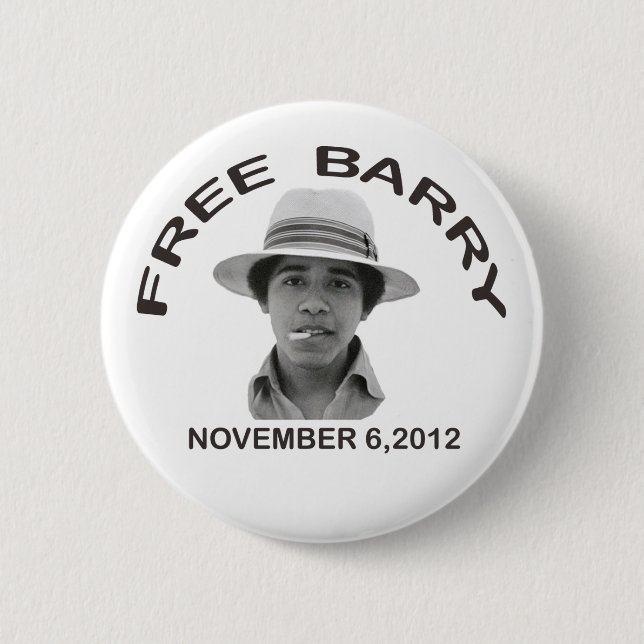 Badge Rond 5 Cm Bouton LIBRE de BARRY (Devant)