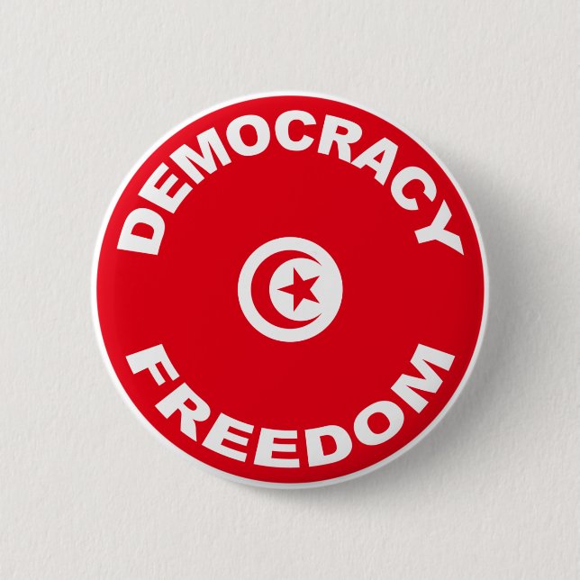 Badge Rond 5 Cm Bouton libre de la Tunisie (Devant)