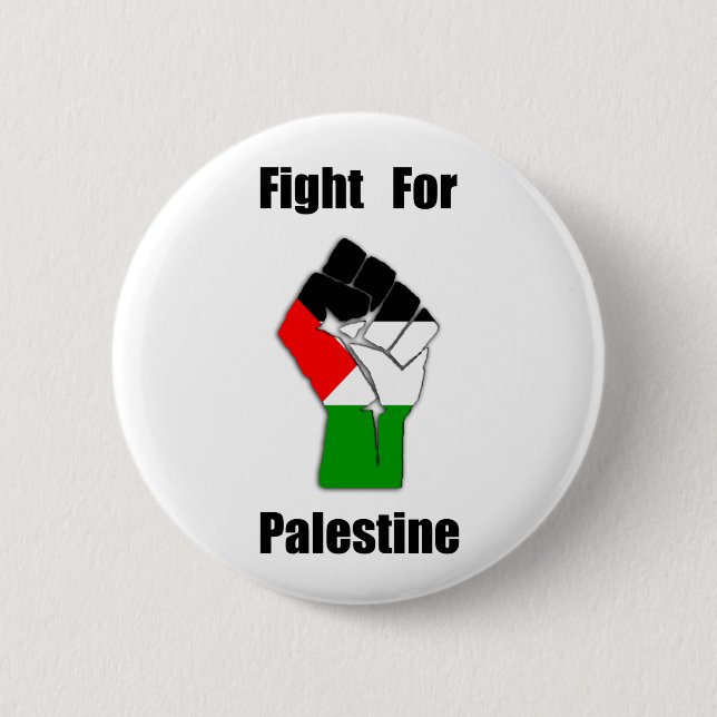 Badge Rond 5 Cm Bouton libre libre de la Palestine (Devant)