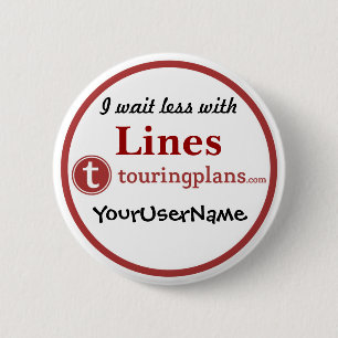 Badge Rond 5 Cm Bouton Lignes - Design 3 (Blanc)