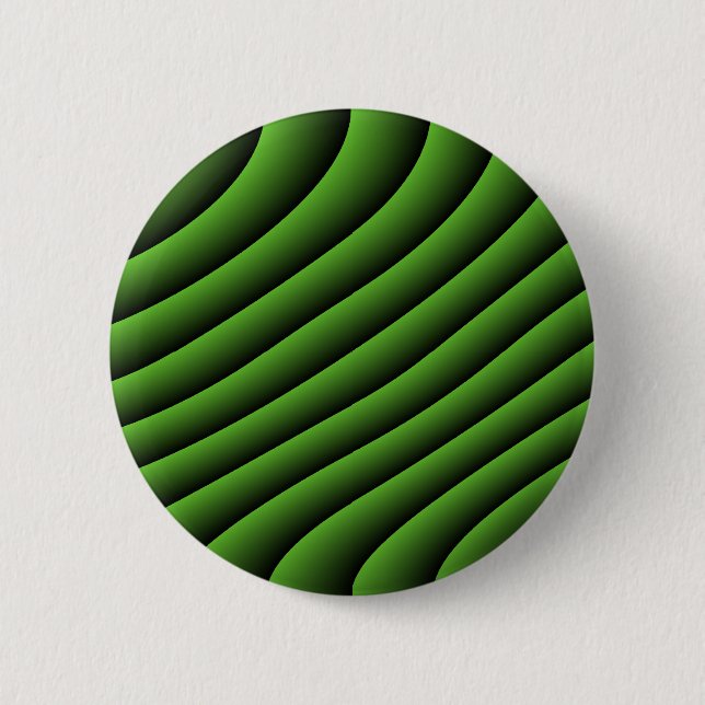 Badge Rond 5 Cm Bouton Lignes ondulées vert hypnotique (Devant)