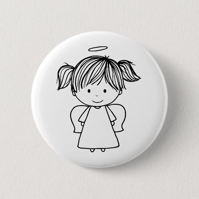 Badge Rond 5 Cm Bouton Lil Angel (Devant)