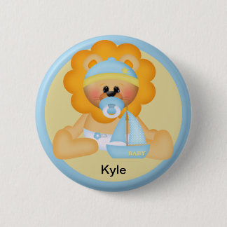 Badge Rond 5 Cm Bouton Lion bébé personnalisé