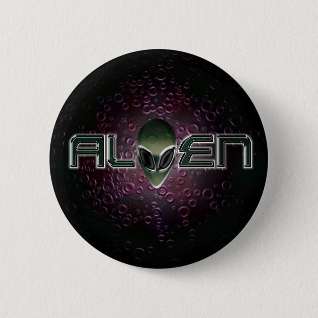 Badge Rond 5 Cm Bouton Logo Alien (Devant)