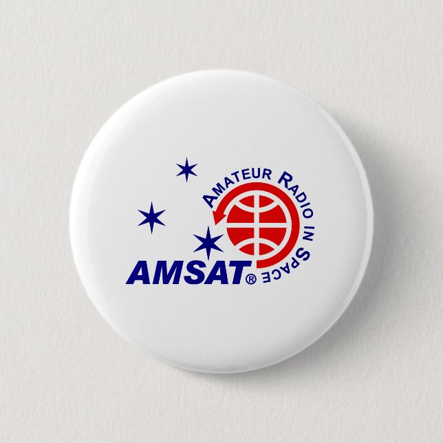 Badge Rond 5 Cm Bouton Logo AMSAT (Devant)