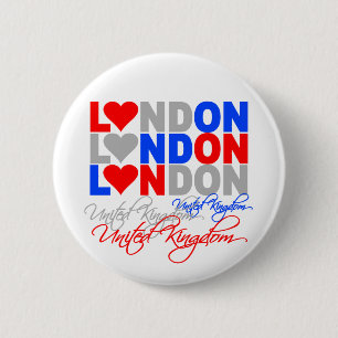 Badge Rond 5 Cm Bouton Londres