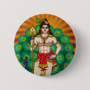 Badge Rond 5 Cm Bouton Lord Murugan