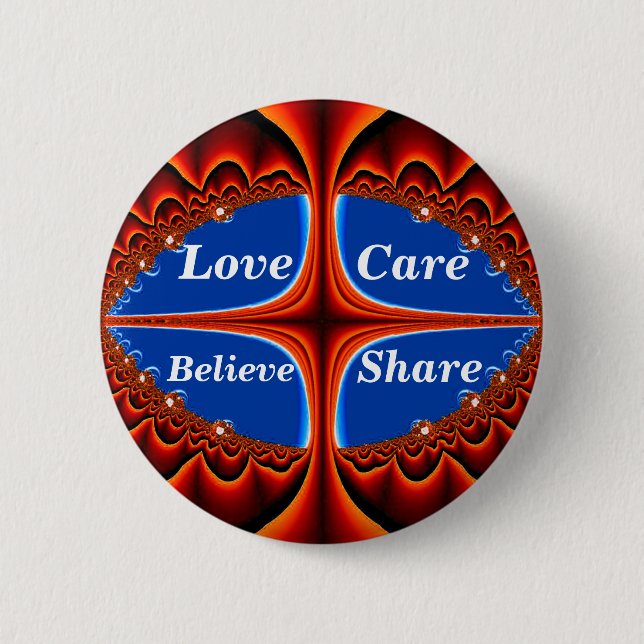 Badge Rond 5 Cm Bouton Love_ (Devant)