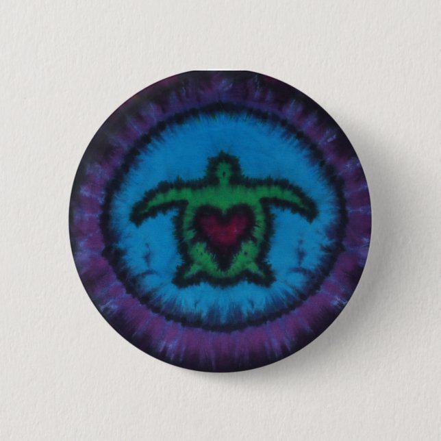 Badge Rond 5 Cm Bouton Love Turtles (Devant)