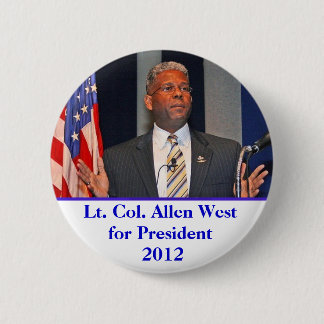Badge Rond 5 Cm Bouton, lt Col. Allen West pour le président 2012