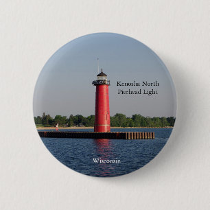 Badge Rond 5 Cm Bouton Lumière de la tête de pont nord de Kenosha