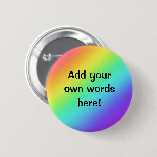 Badge Rond 5 Cm Bouton lumineux arc-en-ciel personnalisé