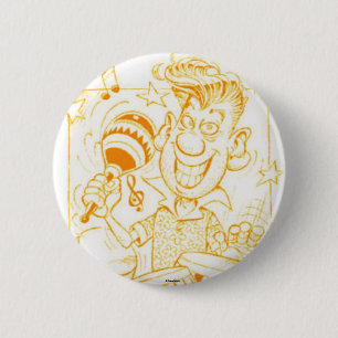 Badge Rond 5 Cm Bouton M. Bongo