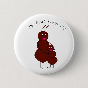 Badge Rond 5 Cm Bouton Ma tante M'aime