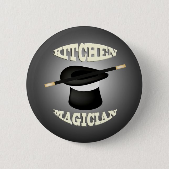 Badge Rond 5 Cm Bouton Magicien de cuisine amusant (Devant)