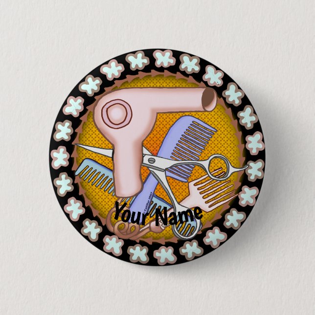 Badge Rond 5 Cm Bouton Magie Salon de beauté (Devant)