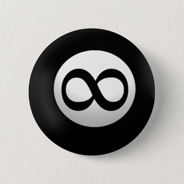 Badge Rond 5 Cm Bouton magique de boule d'infini (Devant)