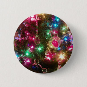 Badge Rond 5 Cm Bouton magique de Noël