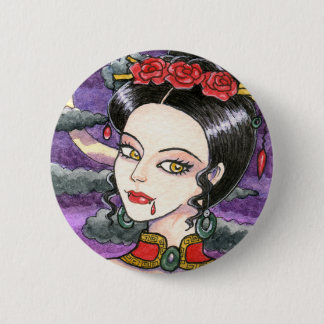 Badge Rond 5 Cm Bouton magique gothique d'imaginaire de vampire
