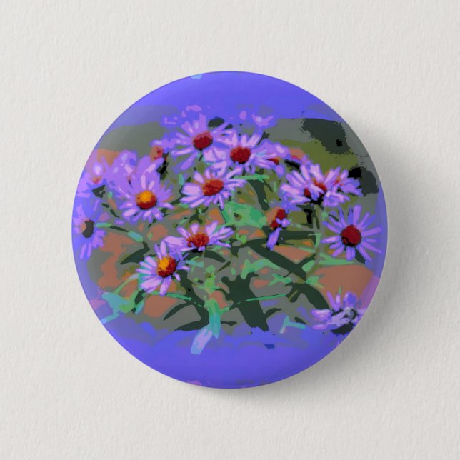 Badge Rond 5 Cm bouton Maîtres violets (Devant)