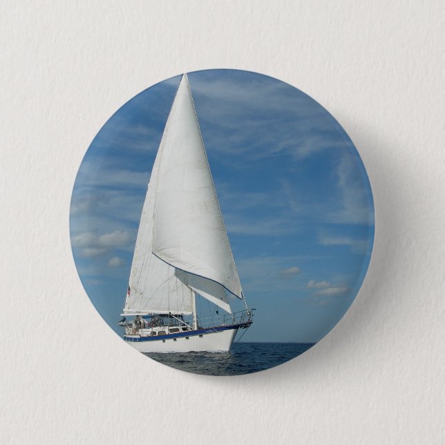 Badge Rond 5 Cm Bouton majestueux de voile (Devant)