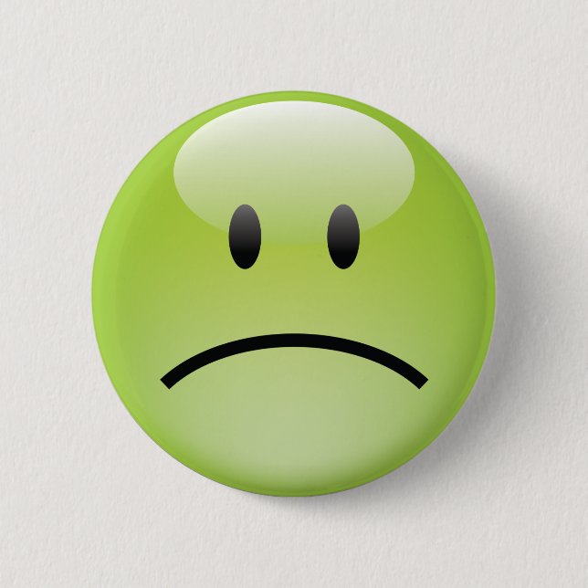 Badge Rond 5 Cm Bouton malheureux de visage (Devant)