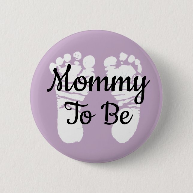 Badge Rond 5 Cm Bouton Maman à être Baby shower (Devant)