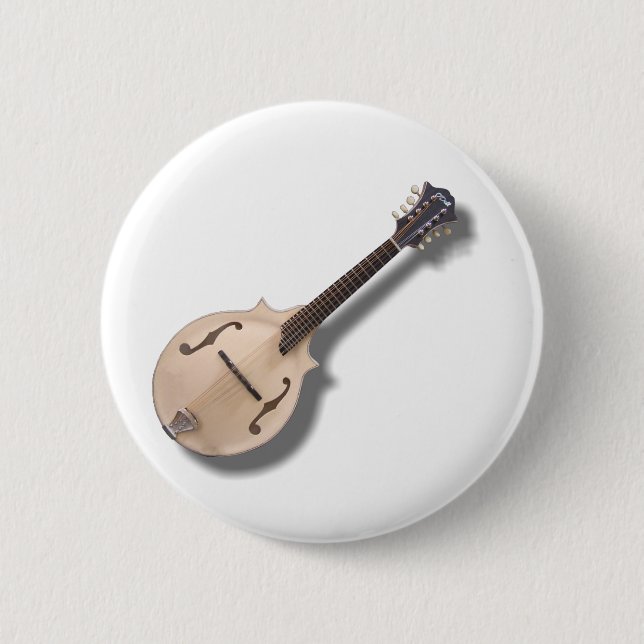 BADGE ROND 5 CM BOUTON MANDOLIN CRÈME (Devant)