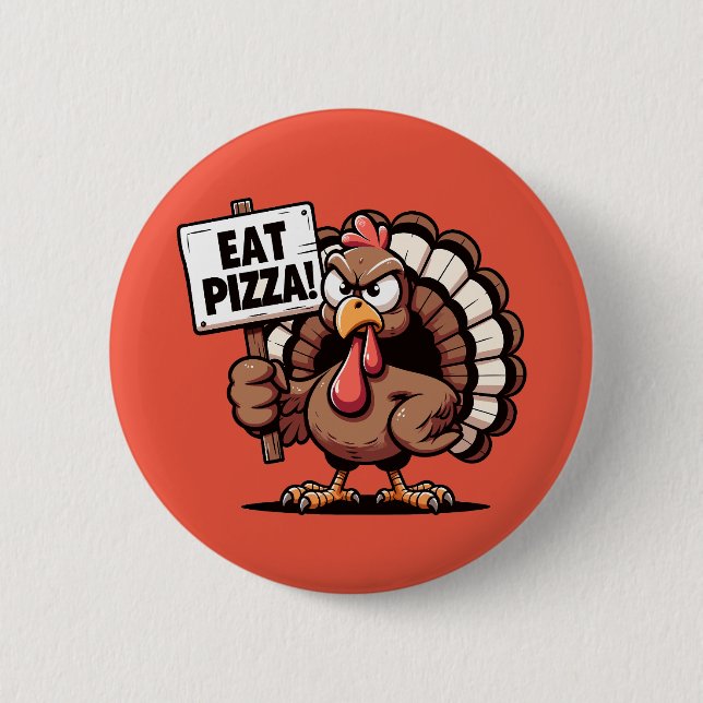 Badge Rond 5 Cm Bouton Manger Pizza Turkey (Devant)