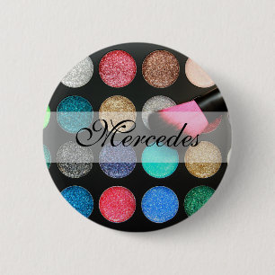Badge Rond 5 Cm Bouton Maquillage parties scintillant