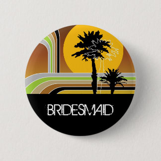 Badge Rond 5 Cm Bouton Mariage du coucher de soleil BRIDESMAID