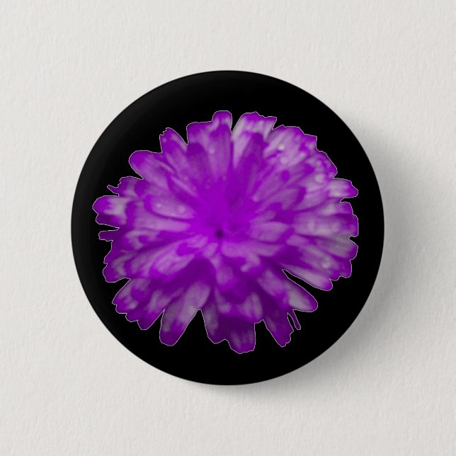 Badge Rond 5 Cm Bouton Marigold violet (Devant)