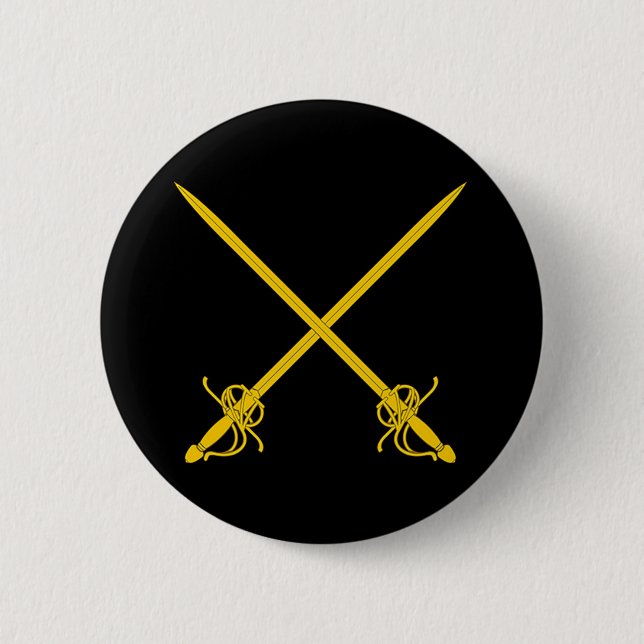 Badge Rond 5 Cm Bouton Marshal SCA Rapier (Devant)
