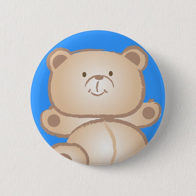 Badge Rond 5 Cm bouton masculin d'ours (Devant)
