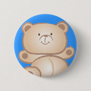 Badge Rond 5 Cm bouton masculin d'ours