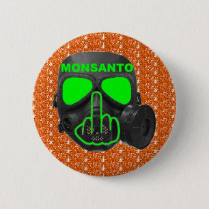 Badge Rond 5 Cm Bouton Masque à gaz Monsanto Retourner