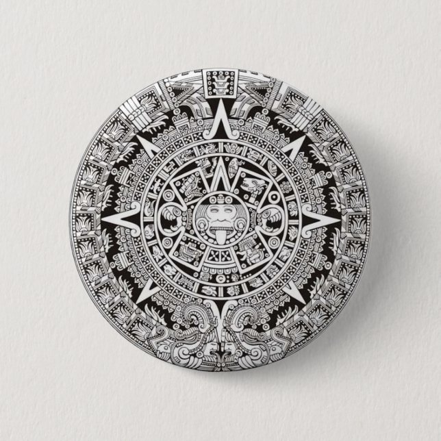 Badge Rond 5 Cm Bouton maya de calendrier (Devant)
