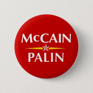 Badge Rond 5 Cm Bouton Mccain Palin