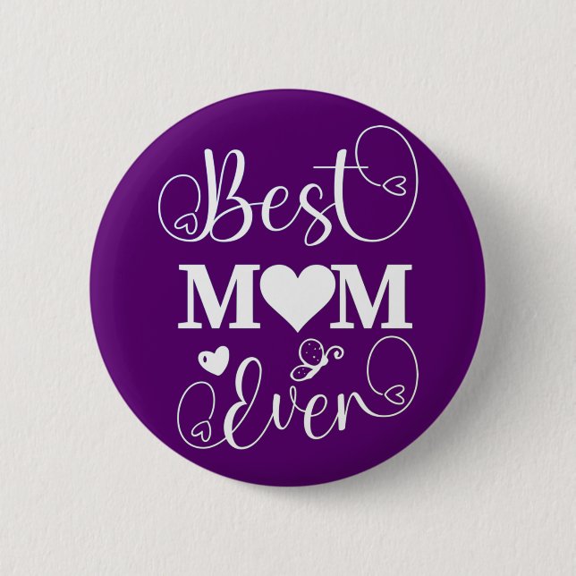 Badge Rond 5 Cm Bouton Meilleure maman jamais (Devant)