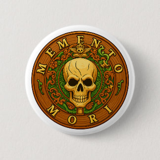 Badge Rond 5 Cm Bouton Memento Mori par Phil Elmore