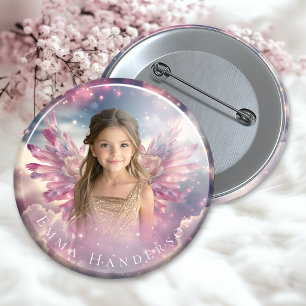 Badge Rond 5 Cm Bouton Mémorial de l'Ange Céleste Hommage de 2 Pou