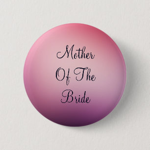 Badge Rond 5 Cm Bouton Mère de mariée en noir