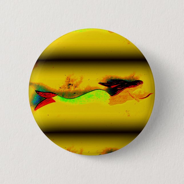 Badge Rond 5 Cm bouton Mermaid (Devant)