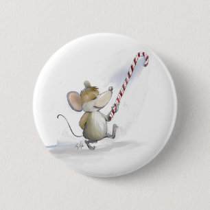 Badge Rond 5 Cm Bouton Merry Mouse Moe